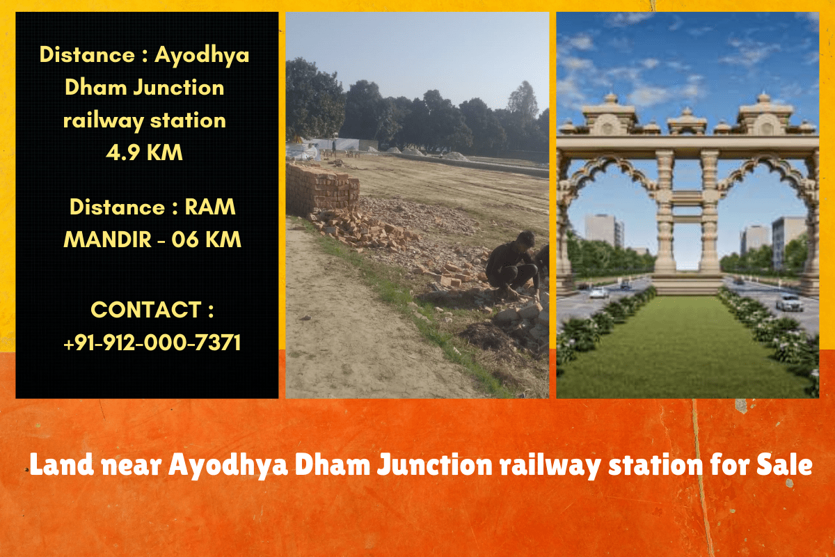 land near railway station ayodhya for sale, Land near Ayodhya Dham Junction railway station for Sale, Agriculture land near railway station ayodhya for sale

